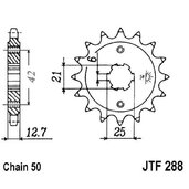 Reťazové koliečko JT JTF 288-17 17T, 530